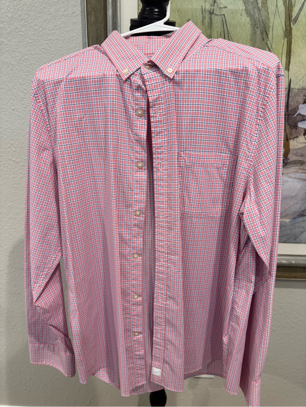 Vineyard Vines Pink and Blue Check Button-Down Shirt